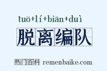 脱离编队是什么意思的图片
